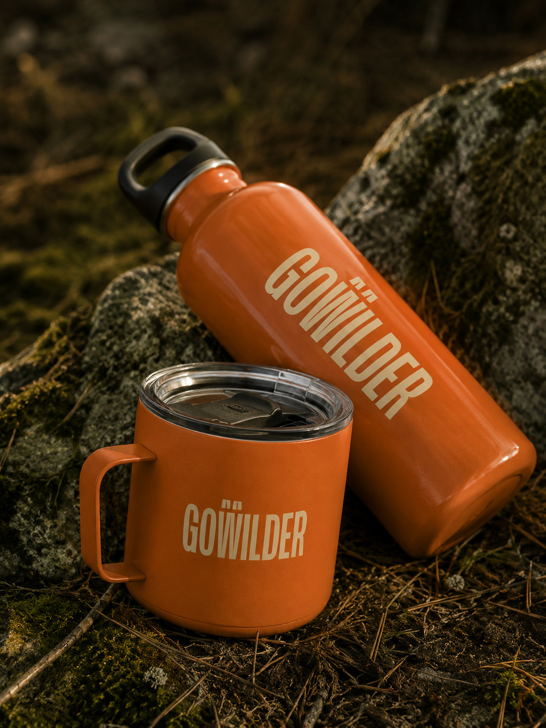 GOWILDER branded mug and bottle